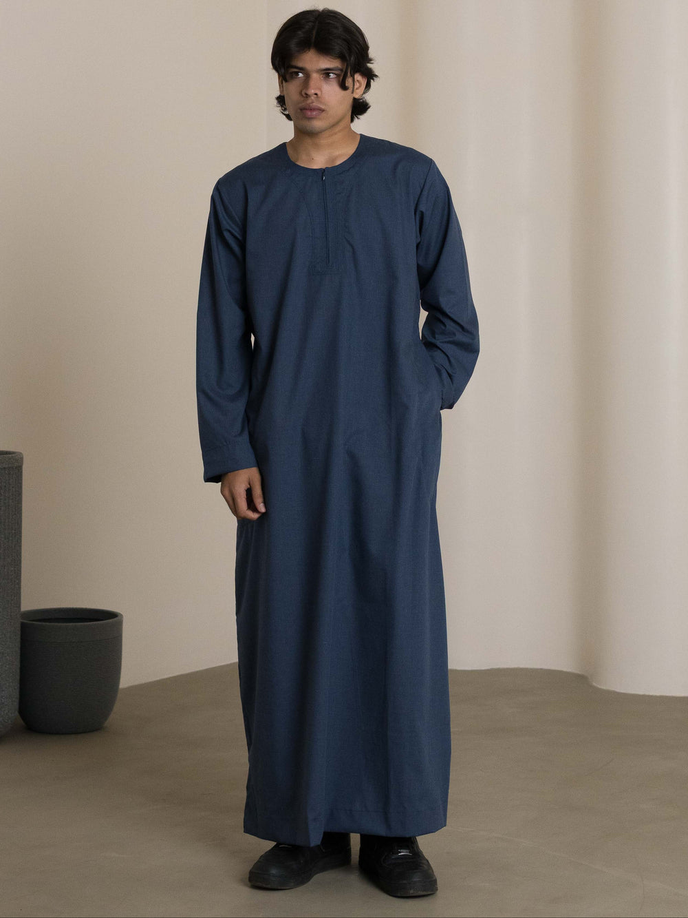 Essential Omani Thobe - Denim Blue