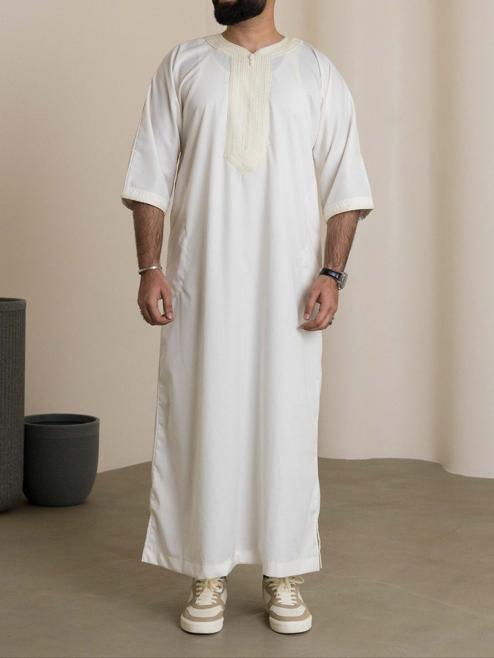 Premium Moroccan Thobe - White