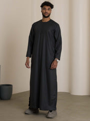 Essential Omani Thobe - Charcoal Grey
