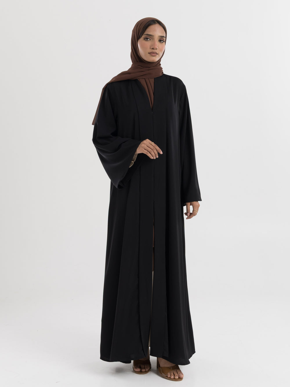 Essential Button Down Abaya - Black