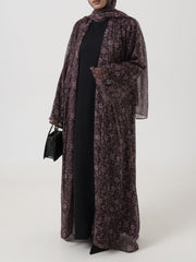 Ruby Printed Abaya