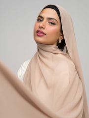 Light Beige Luxe Chiffon Hijab