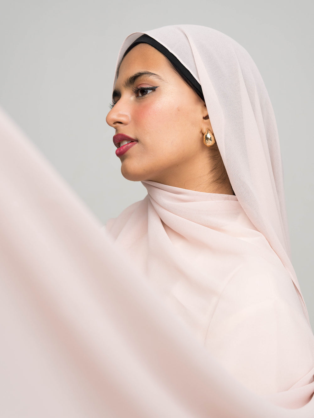 Baby Pink Luxe Chiffon Hijab