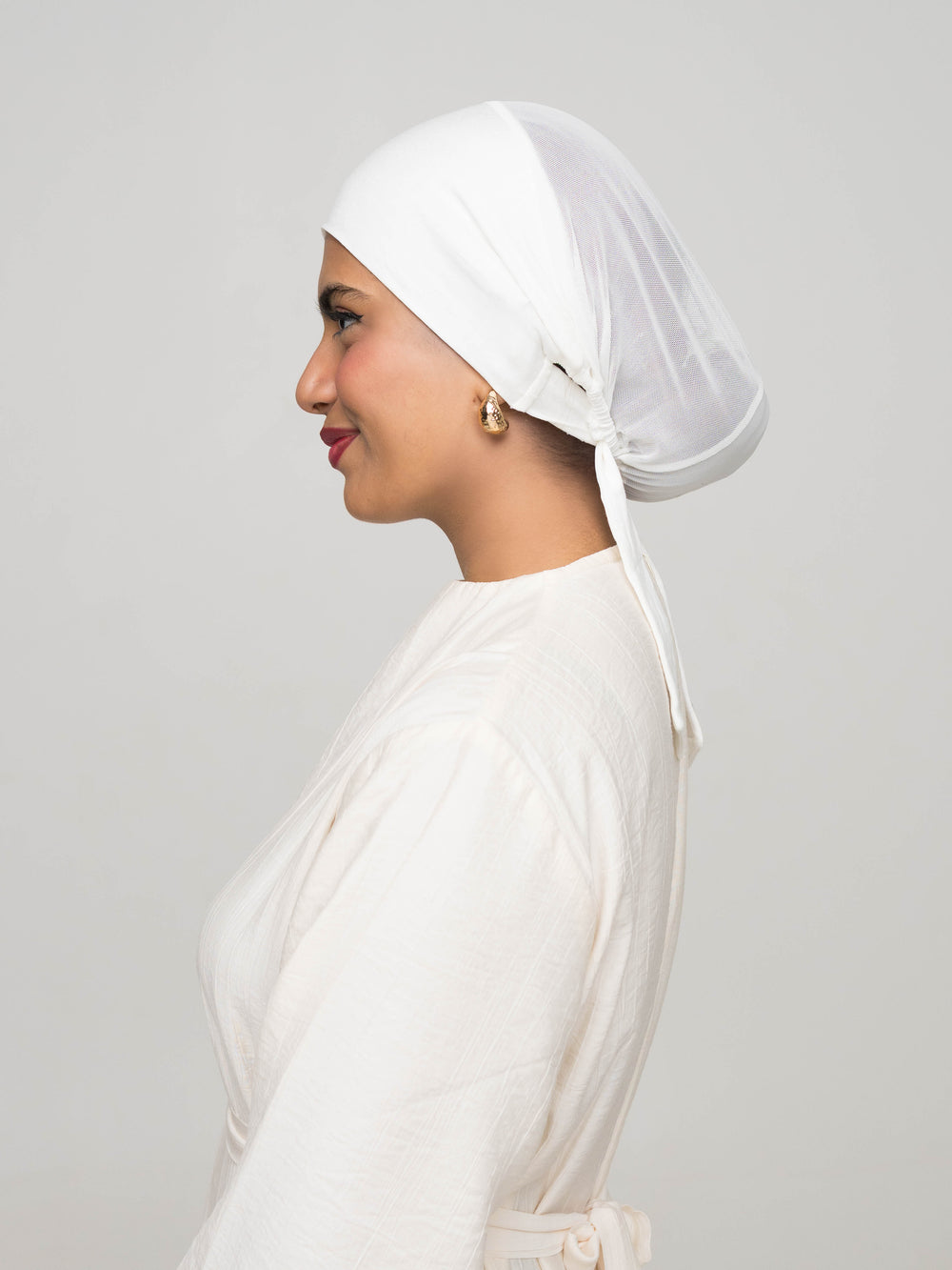 White Mesh Hijab Undercap