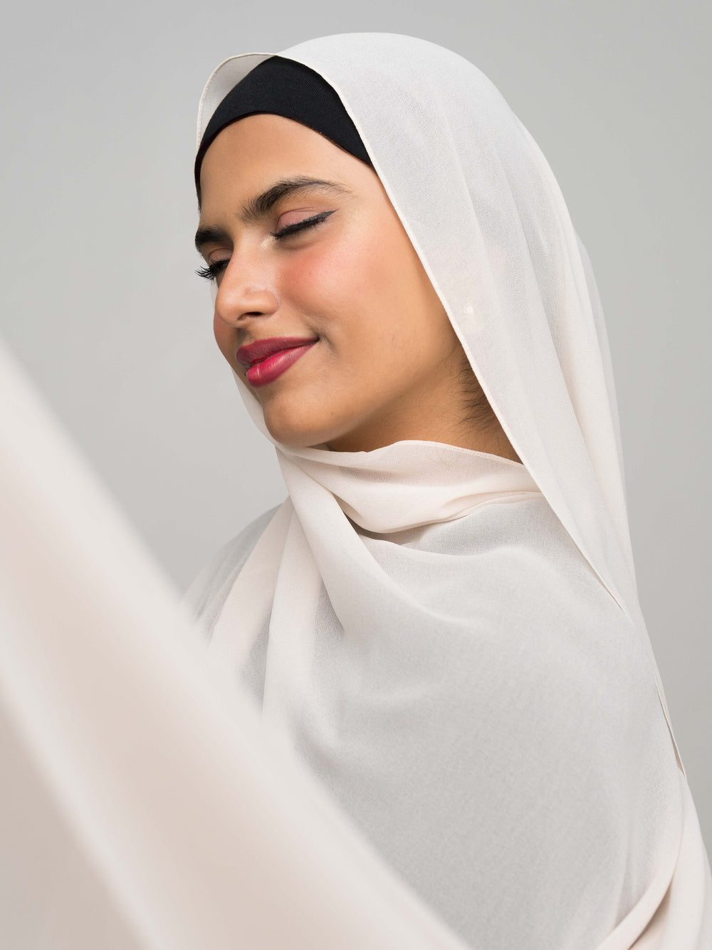 Ivory Luxe Chiffon Hijab