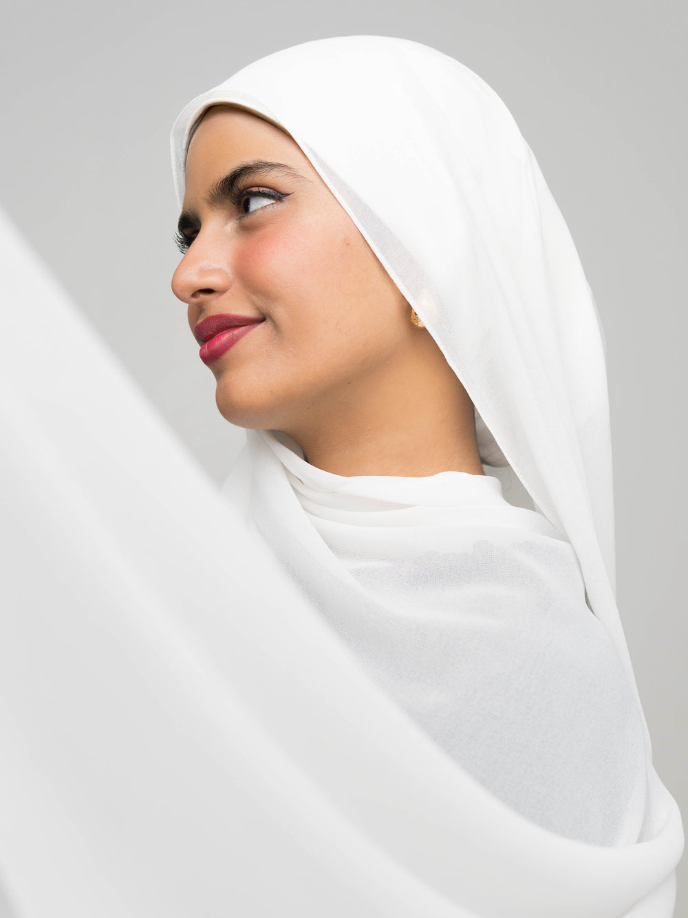 Pearl White Luxe Chiffon Hijab