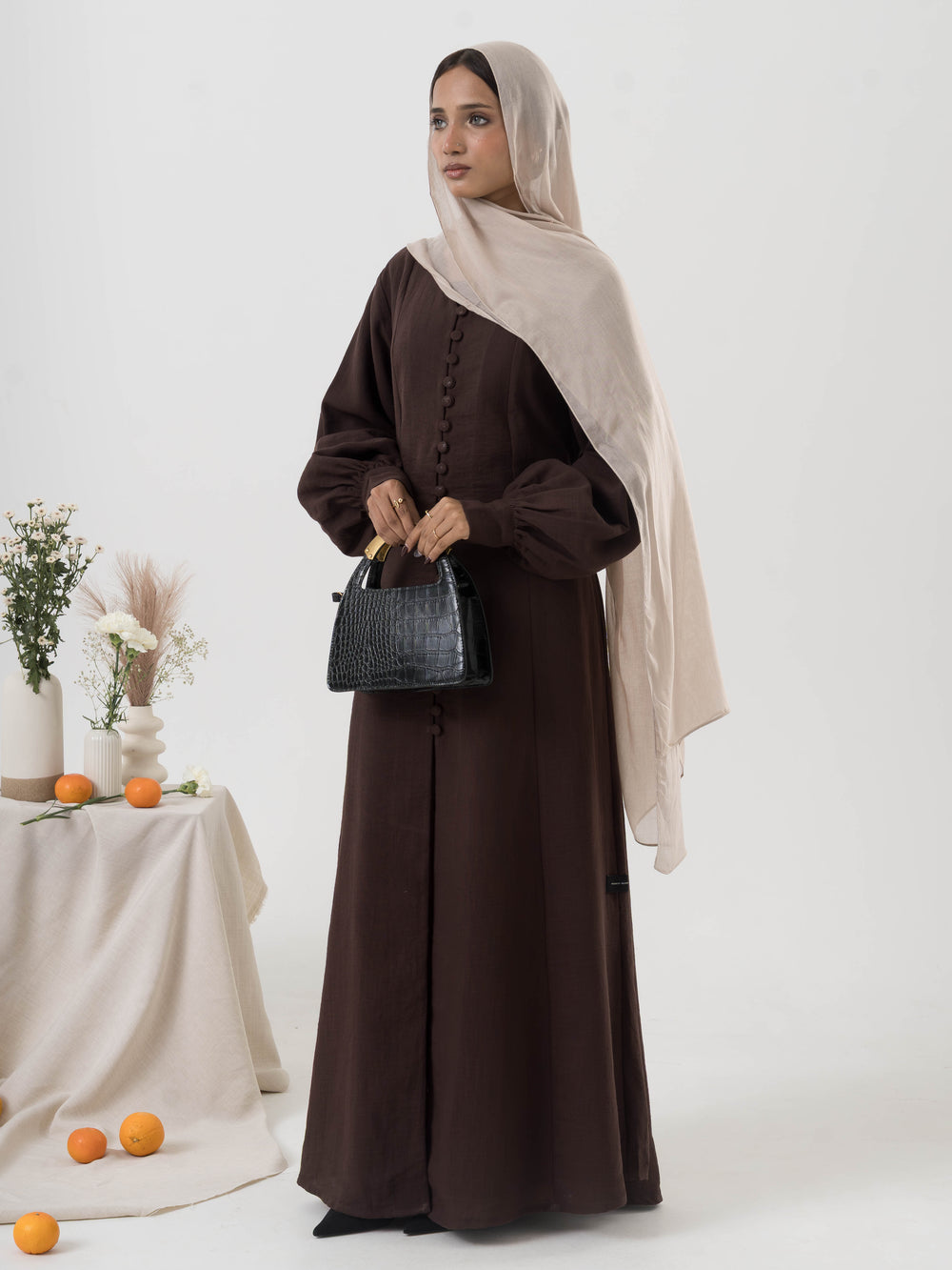 Areeba Dress - Brown