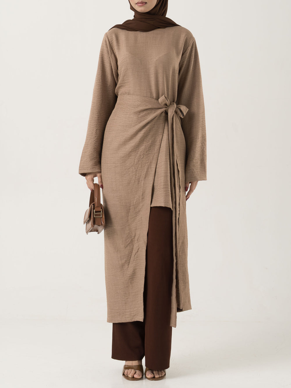 Inaya Wrap Top - Beige