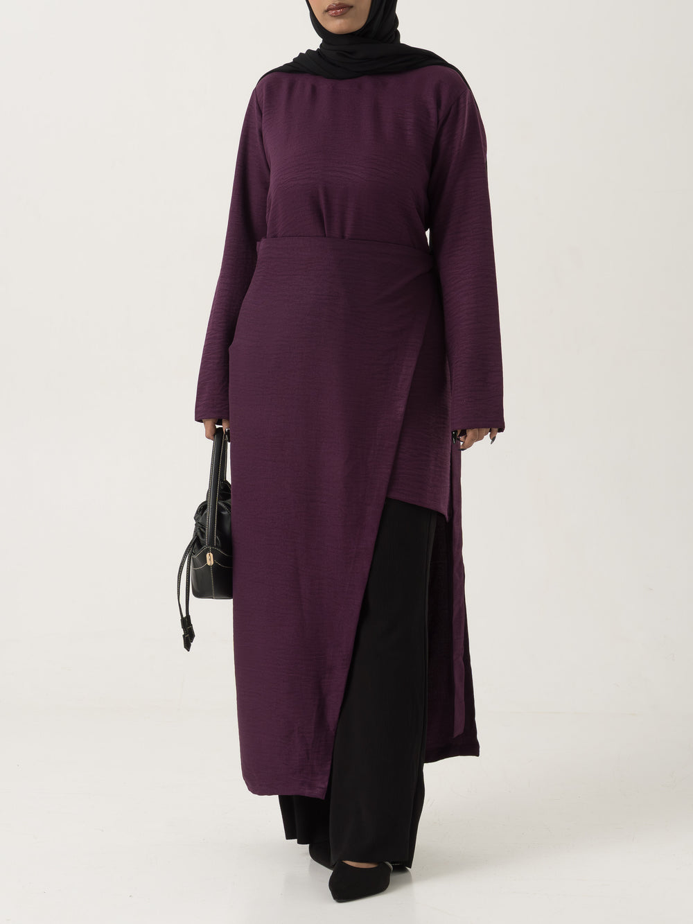 Inaya Wrap Top - Wine