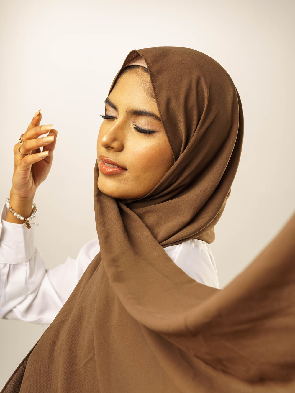 Malaysian Georgette Hijab Brown