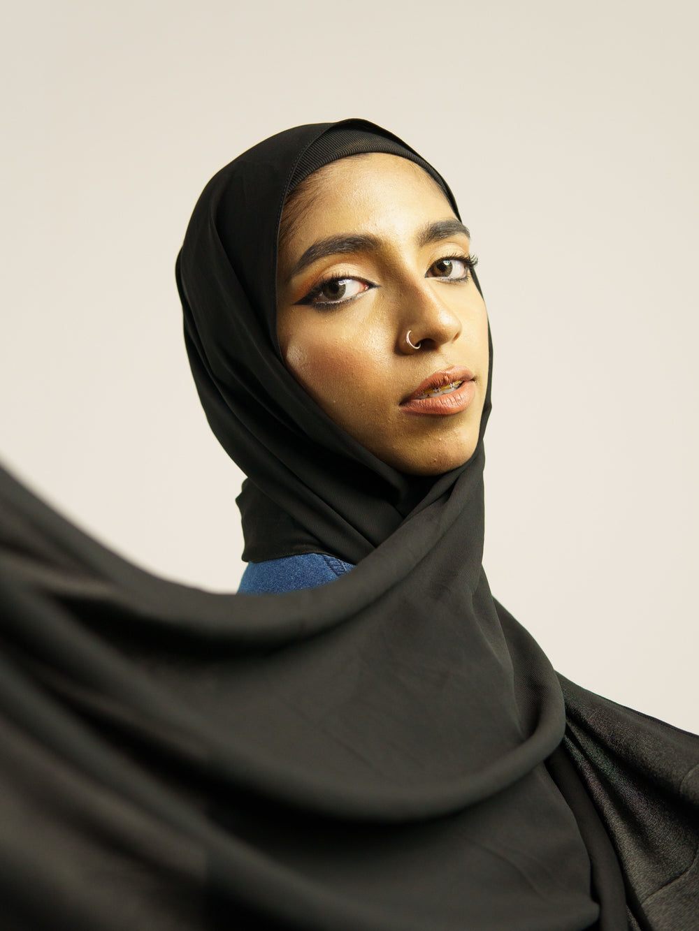 Malaysian Georgette Hijab Black