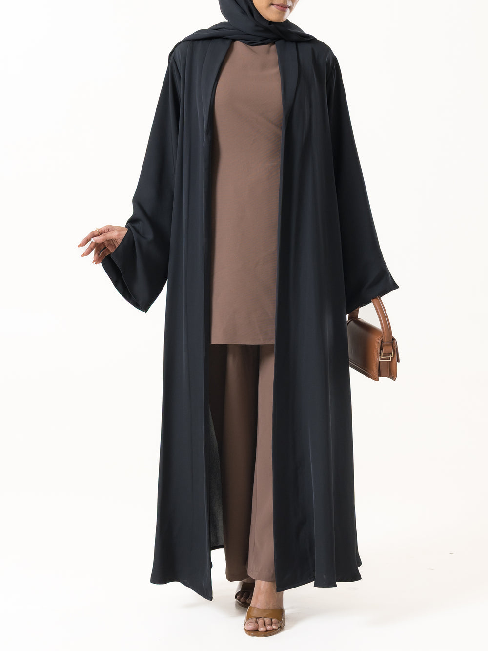 Vanessa Open Abaya - Black (Inner not included)