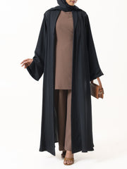 Vanessa Open Abaya - Black (Inner not included)