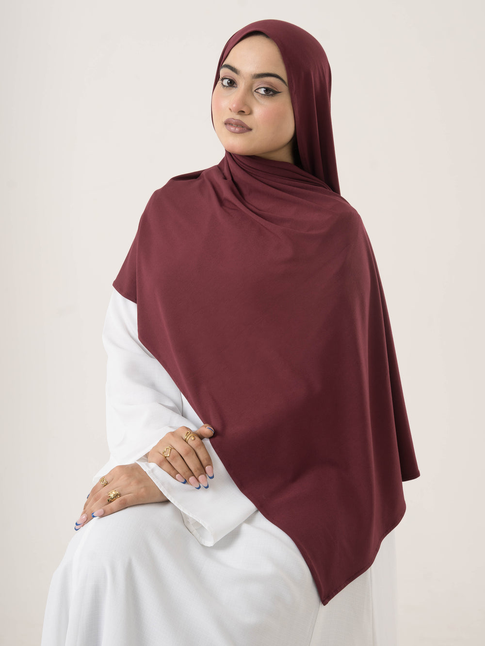 Modal Jersey Hijab - Burgundy