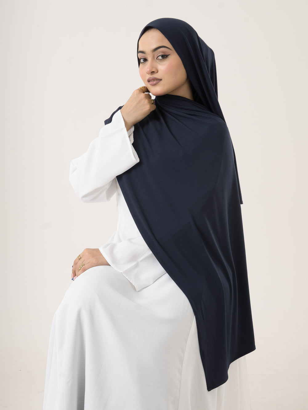 Modal Jersey Hijab - Navy