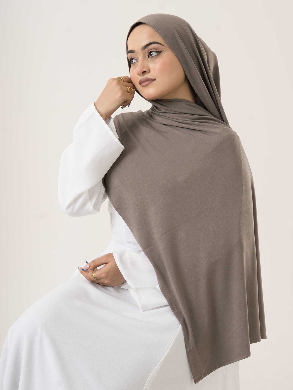 Modal Jersey Hijab - Slate Grey