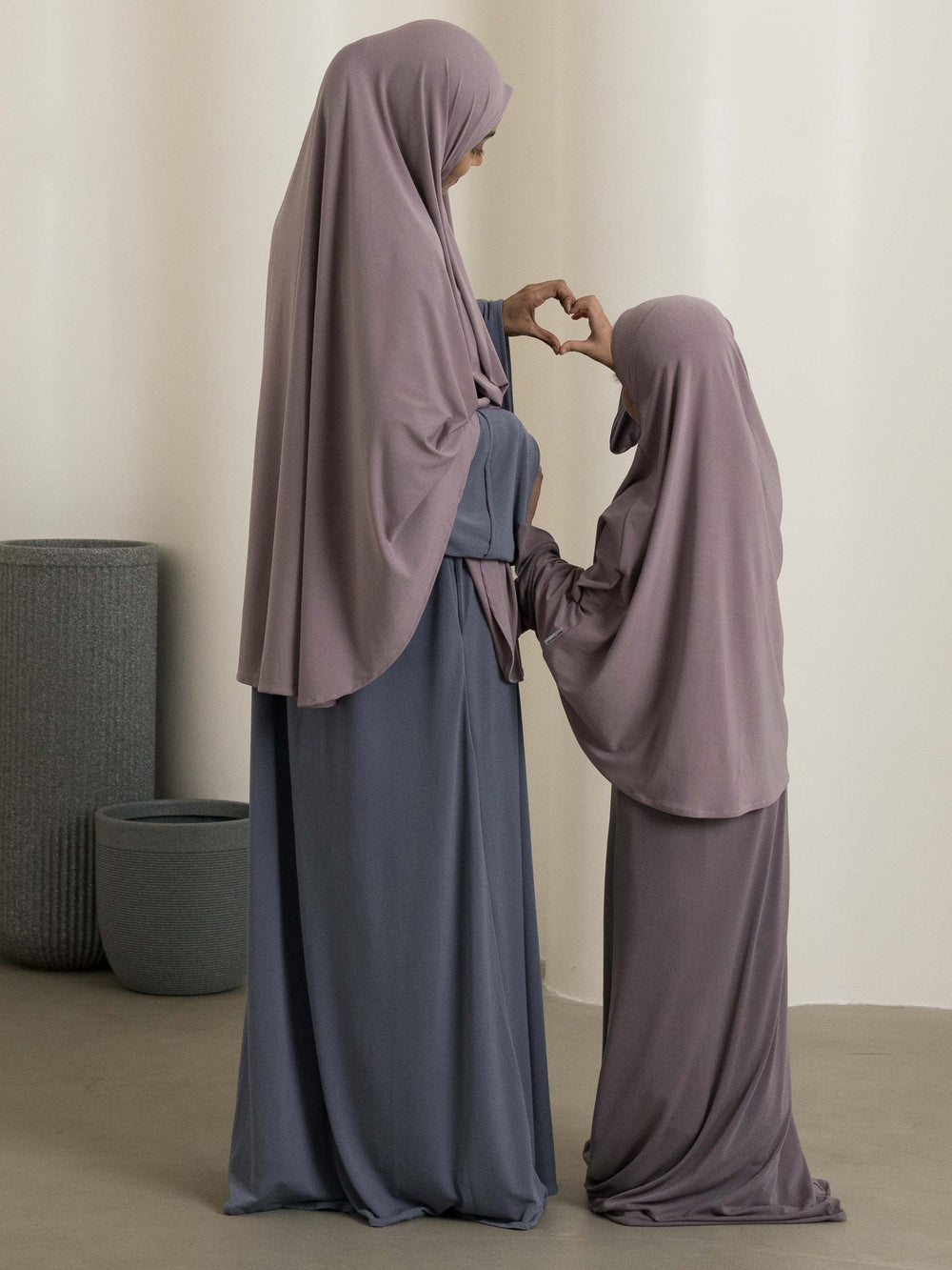 Kids Essential Moss Crepe Abaya - Lavender