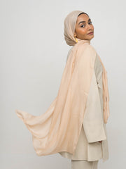 Cream Bamboo Modal Hijab