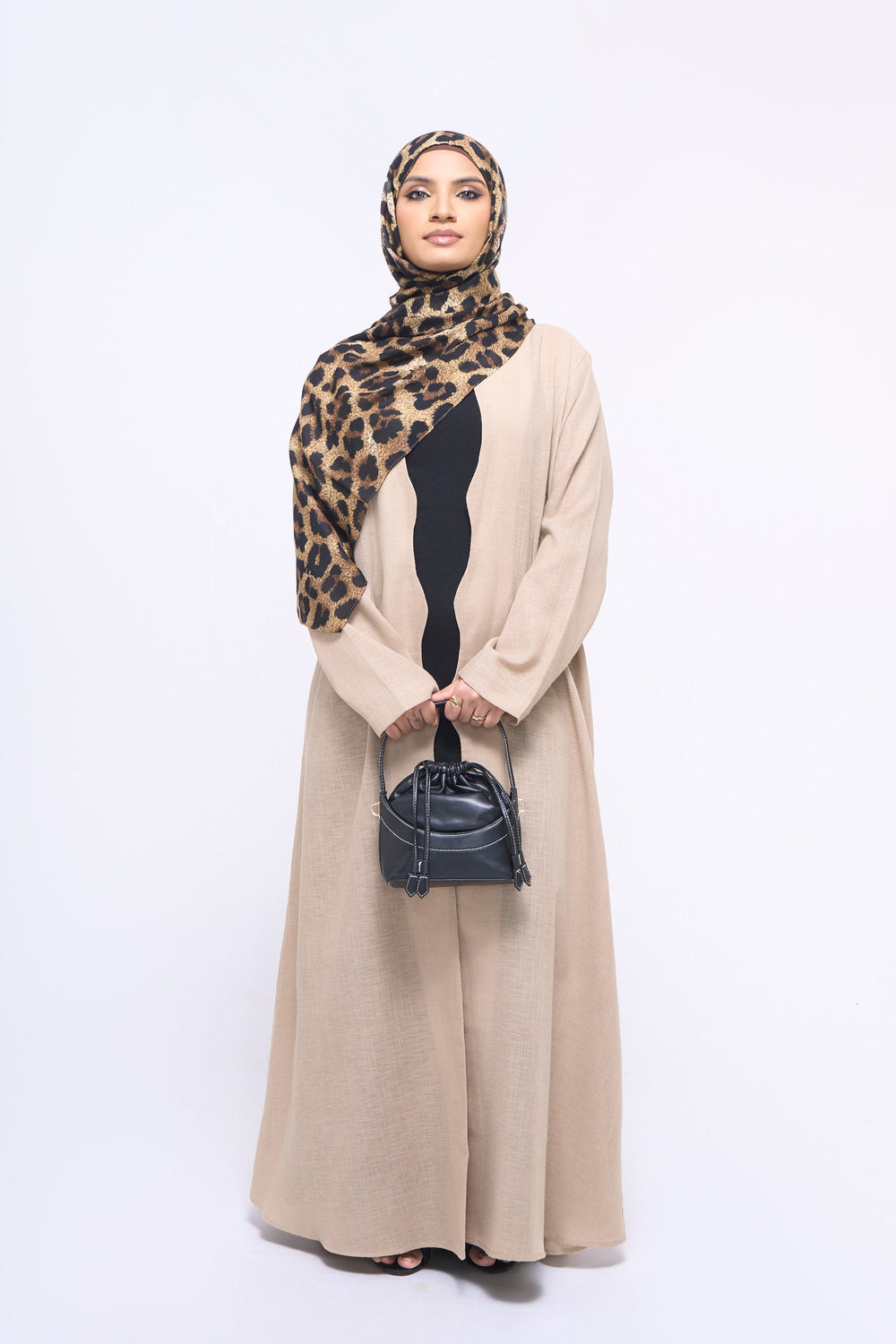 Donna Open Abaya - Beige