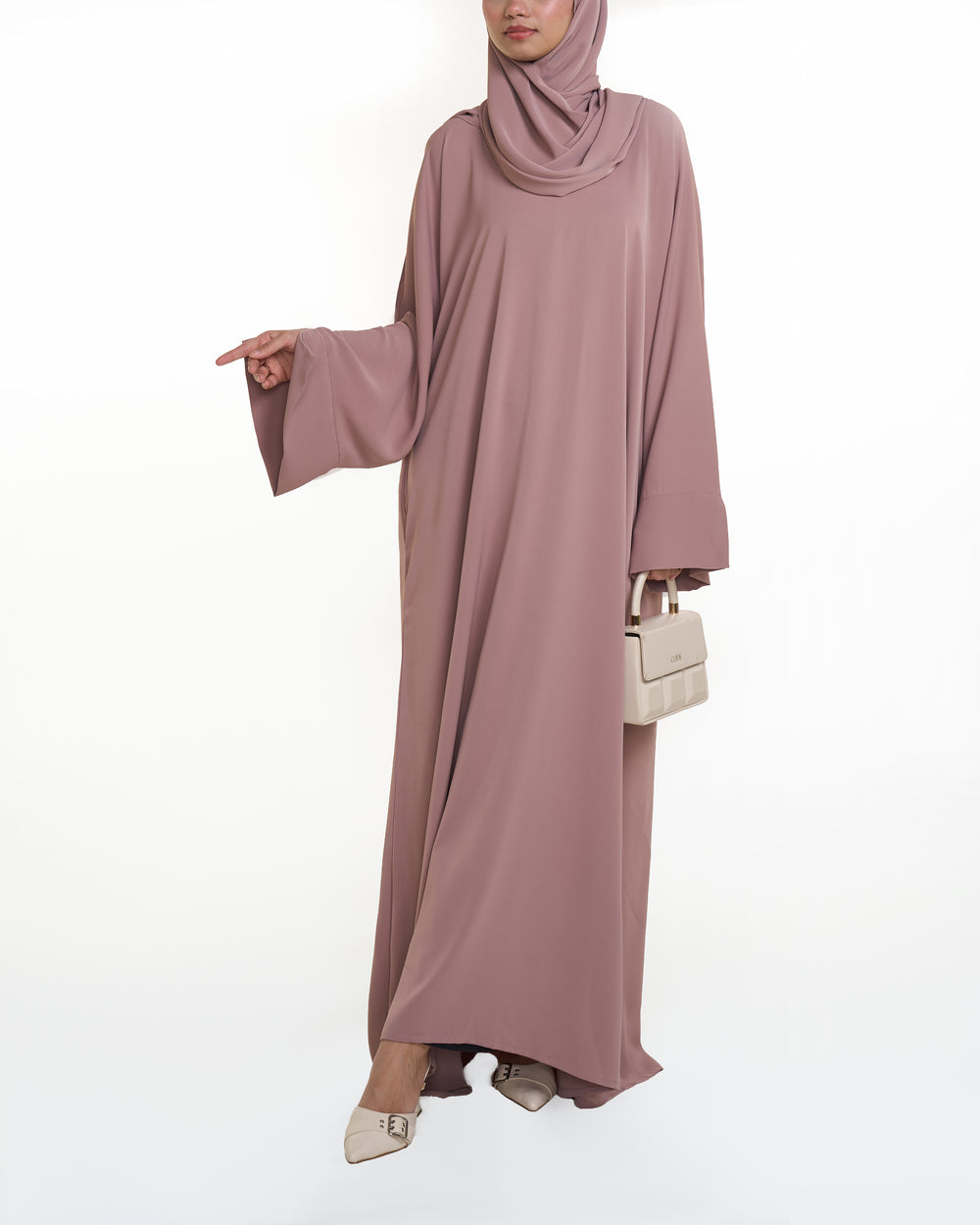 Essential Abaya - Kaftan Fit - Rose Maccron