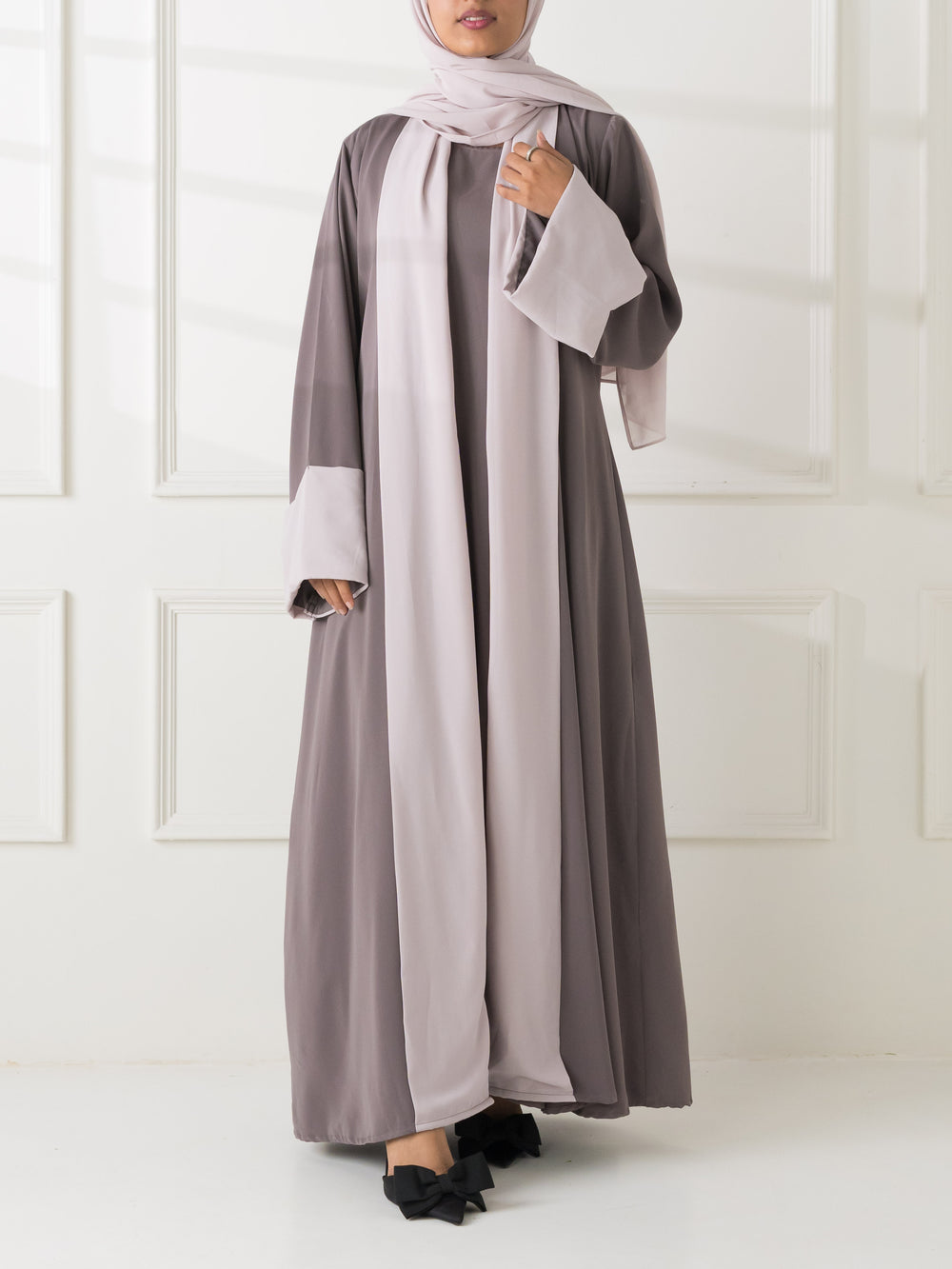 Ismah Dual- Tone Abaya - Purple