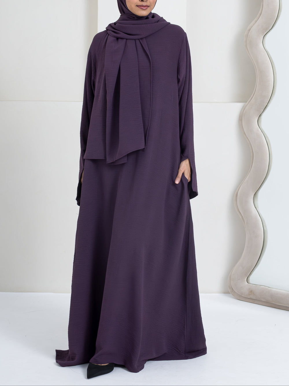 Essential Umrah Abaya - Plum
