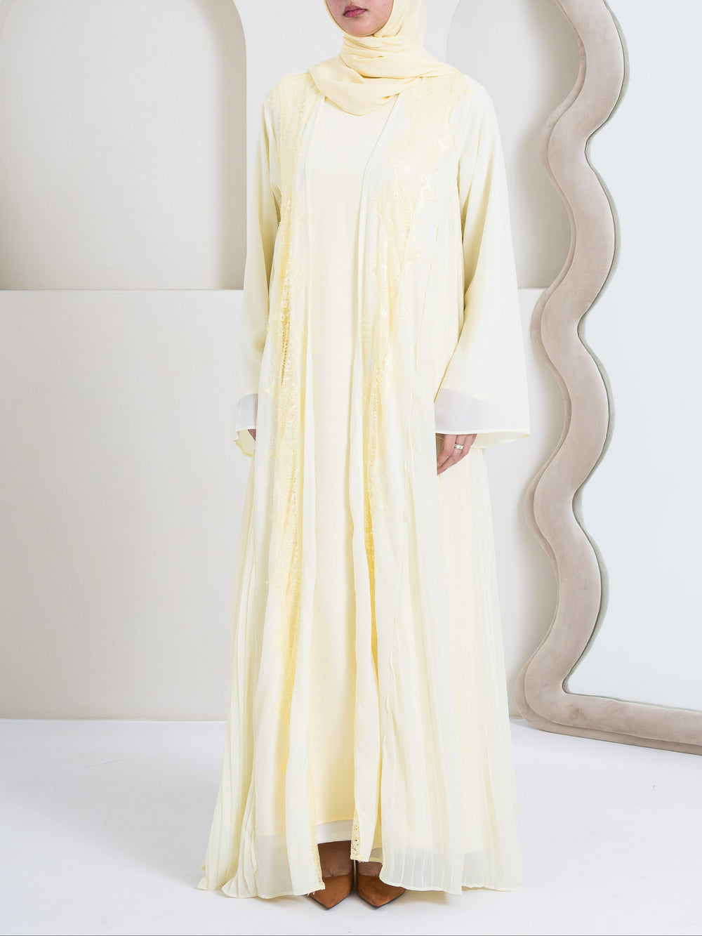 Shams Abaya Set - Butter Yellow