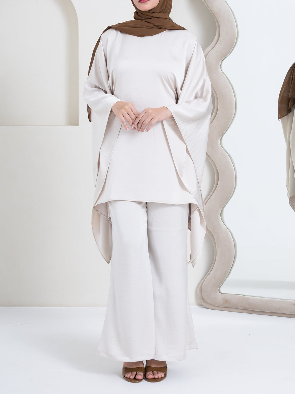 Elevated Farasha Co-Ord Set - Ivory