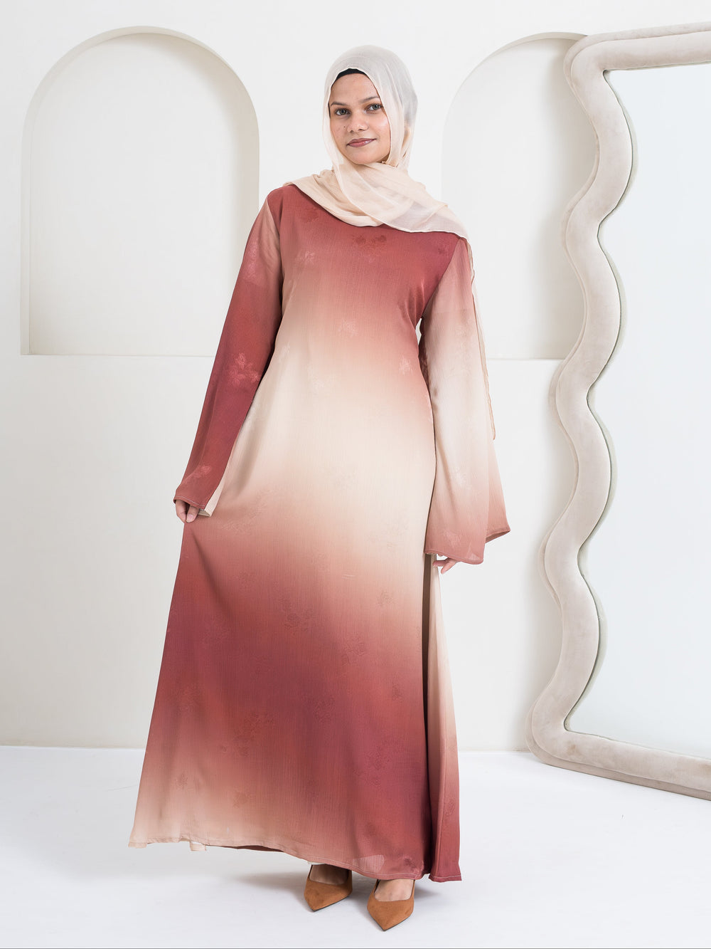 Ombre Dress - Rust