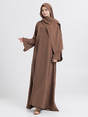 Essential Umrah Abaya - Walnut