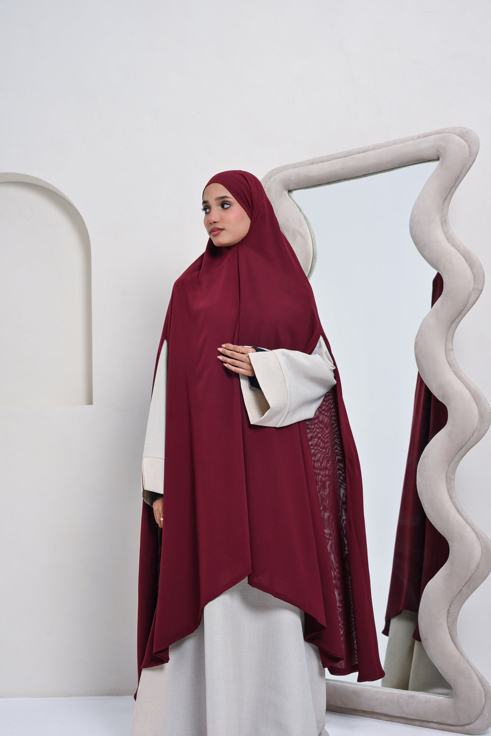 Essential Chiffon Khimar - Maroon