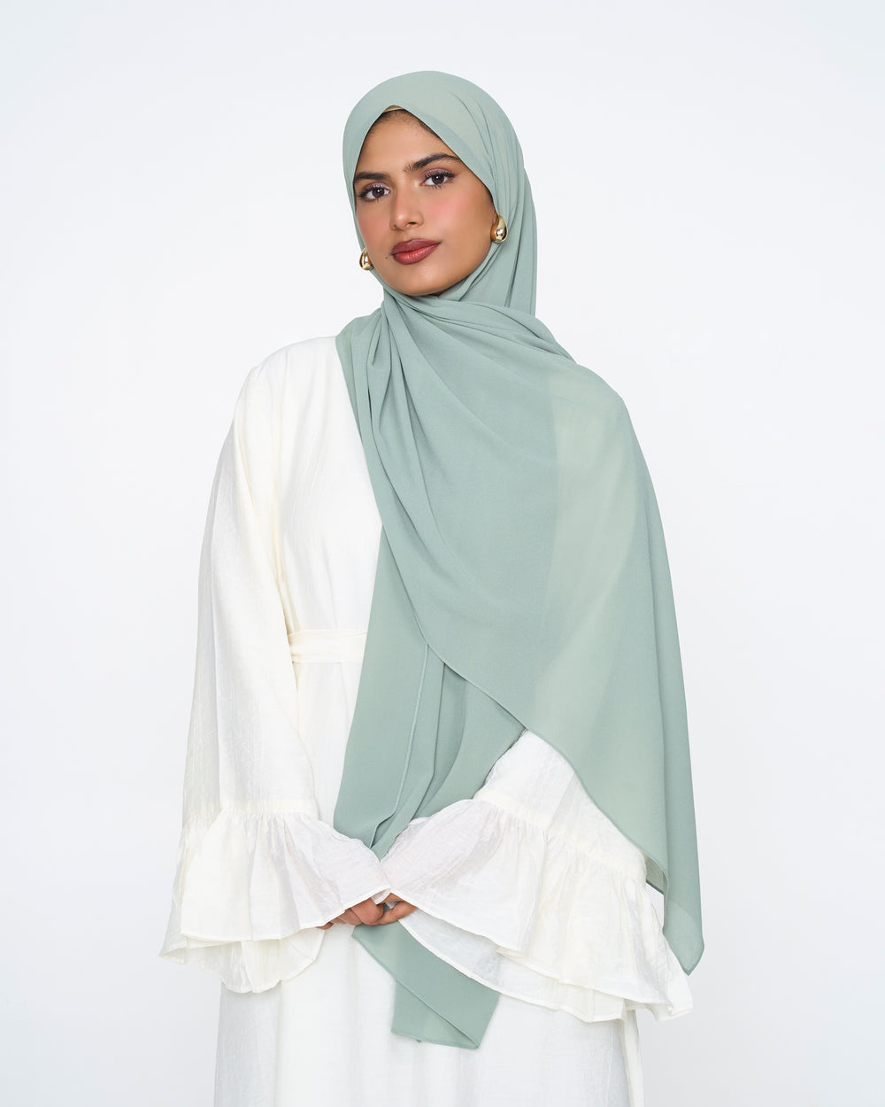 Sage Luxe Georgette Hijab