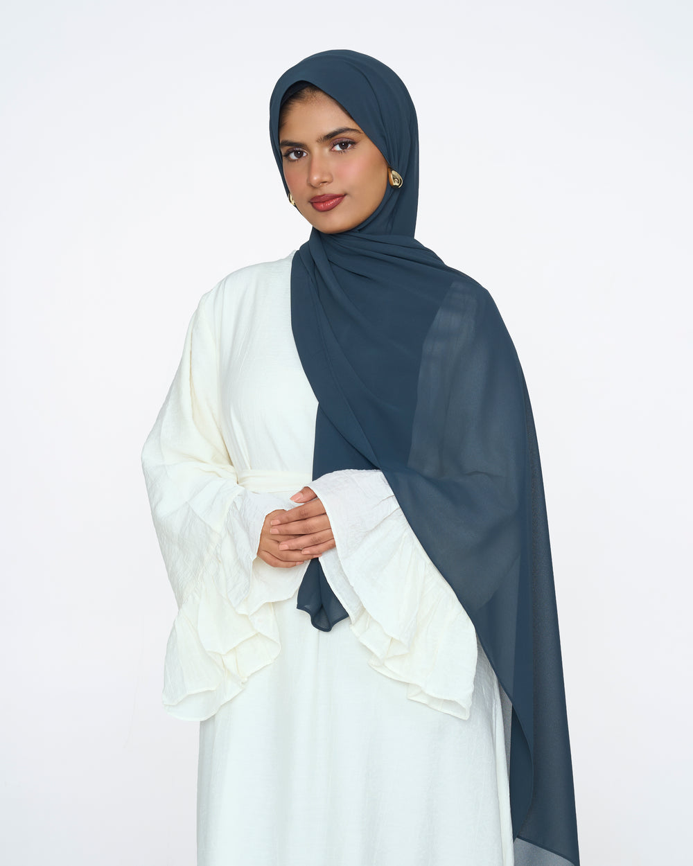 Slate Grey Luxe Georgette Hijab