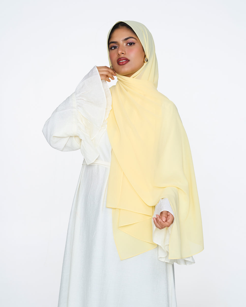 Butter Yellow Luxe Georgette Hijab