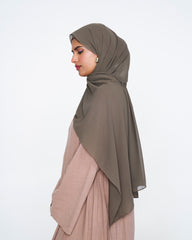 Cedar Brown SlipOn Georgette Hijab