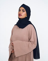 Navy SlipOn Georgette Hijab