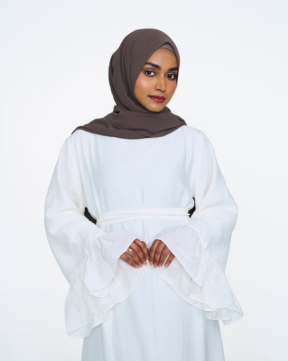 Taupe SlipOn Georgette Hijab