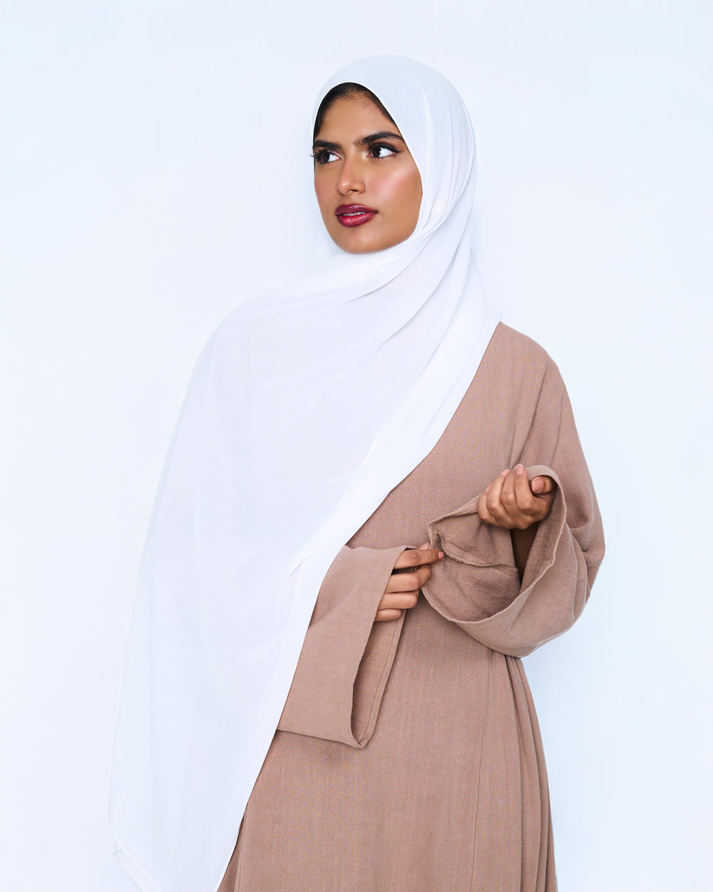 White MagnetEase Hijab