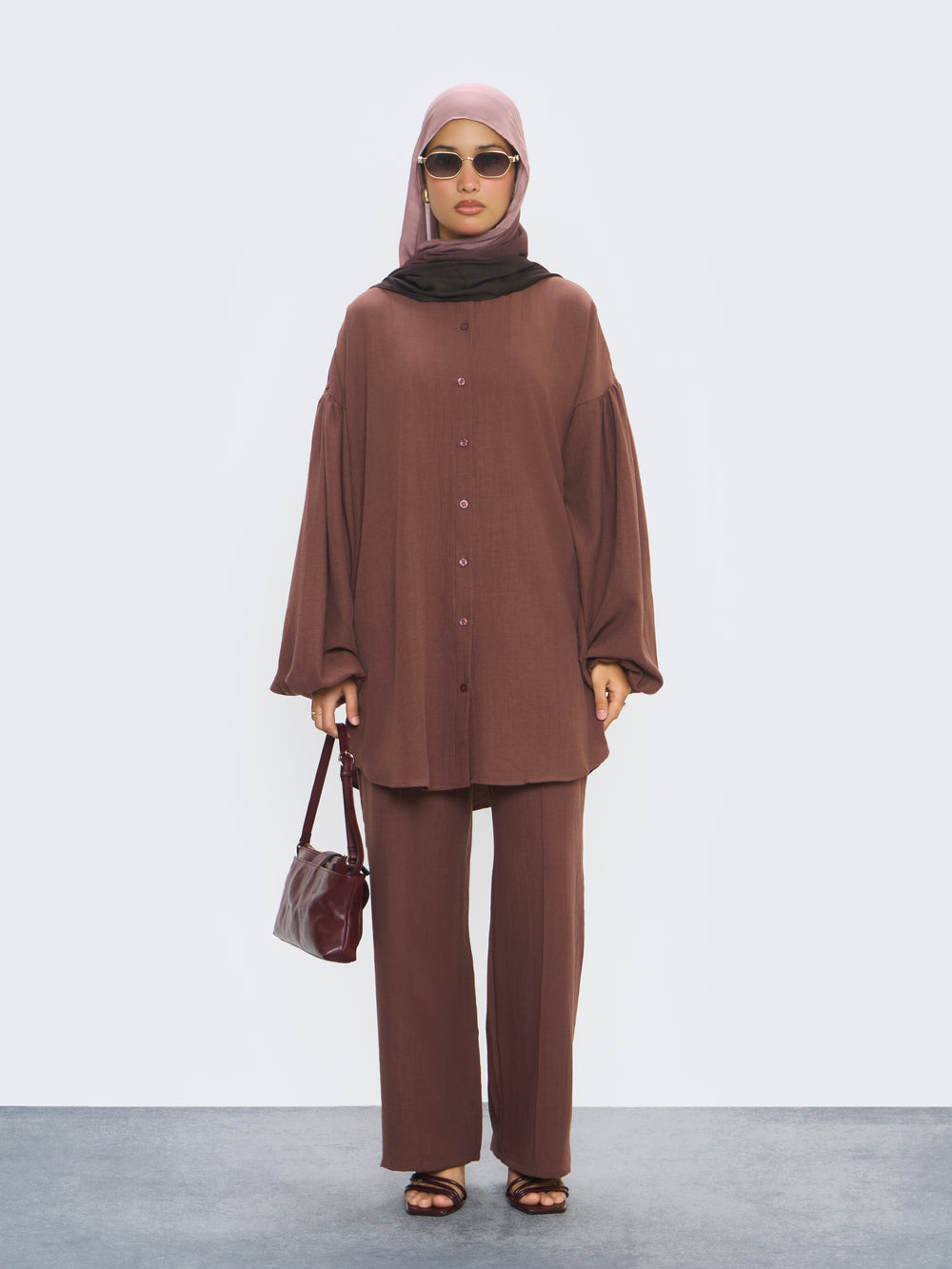 Arfa Co-ord Set - Mocha