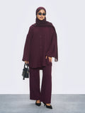 Arfa Co-ord Set - Burgundy