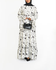 Printed Lily Dress - Black