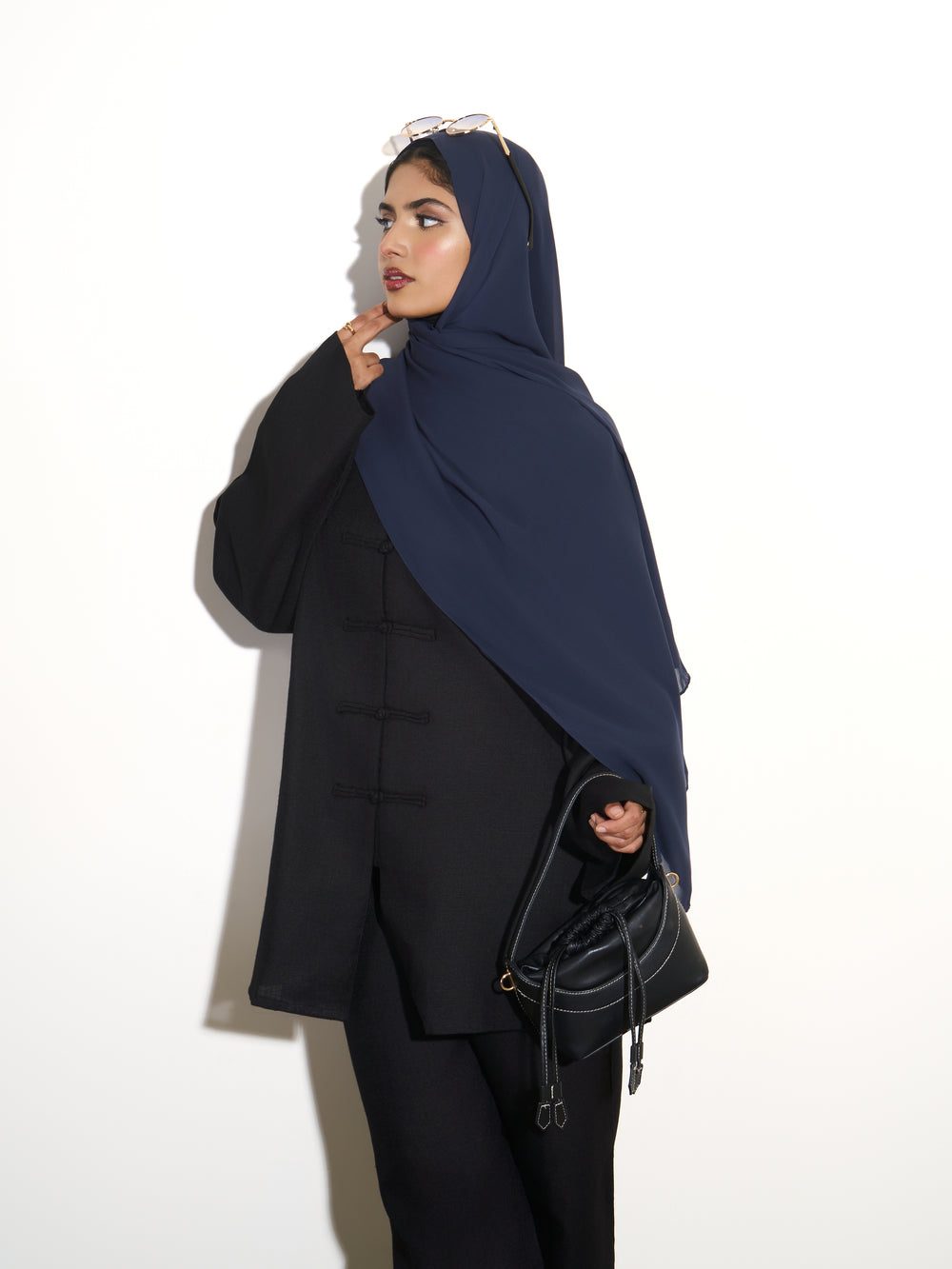 Chiffon Hijab - Navy