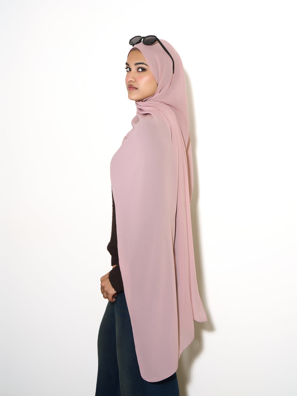 Chiffon Hijab - Dusty Rose