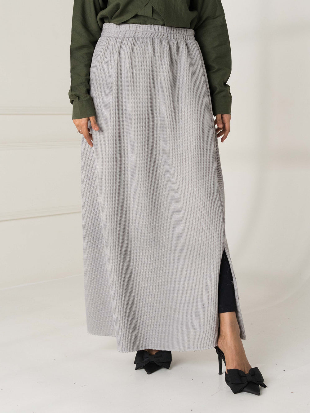 Amelia Knit Skirt - Grey