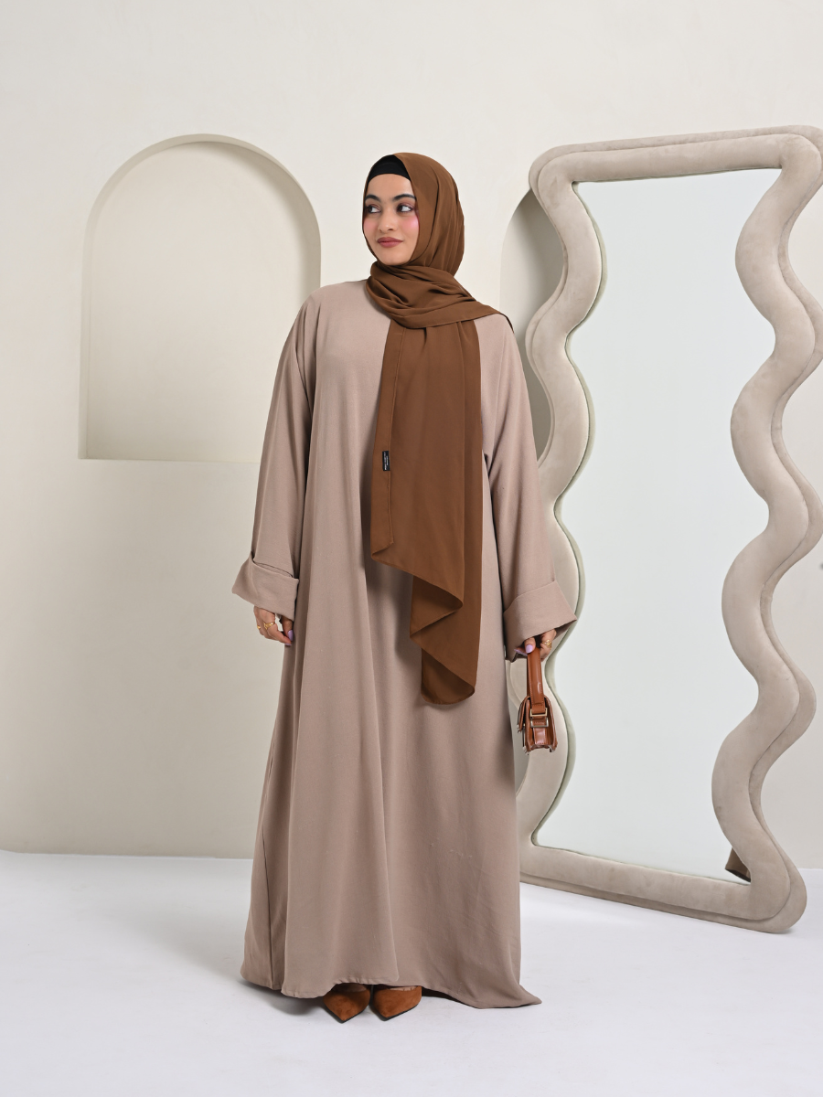 Essential Soft Crepe Abaya - Beige