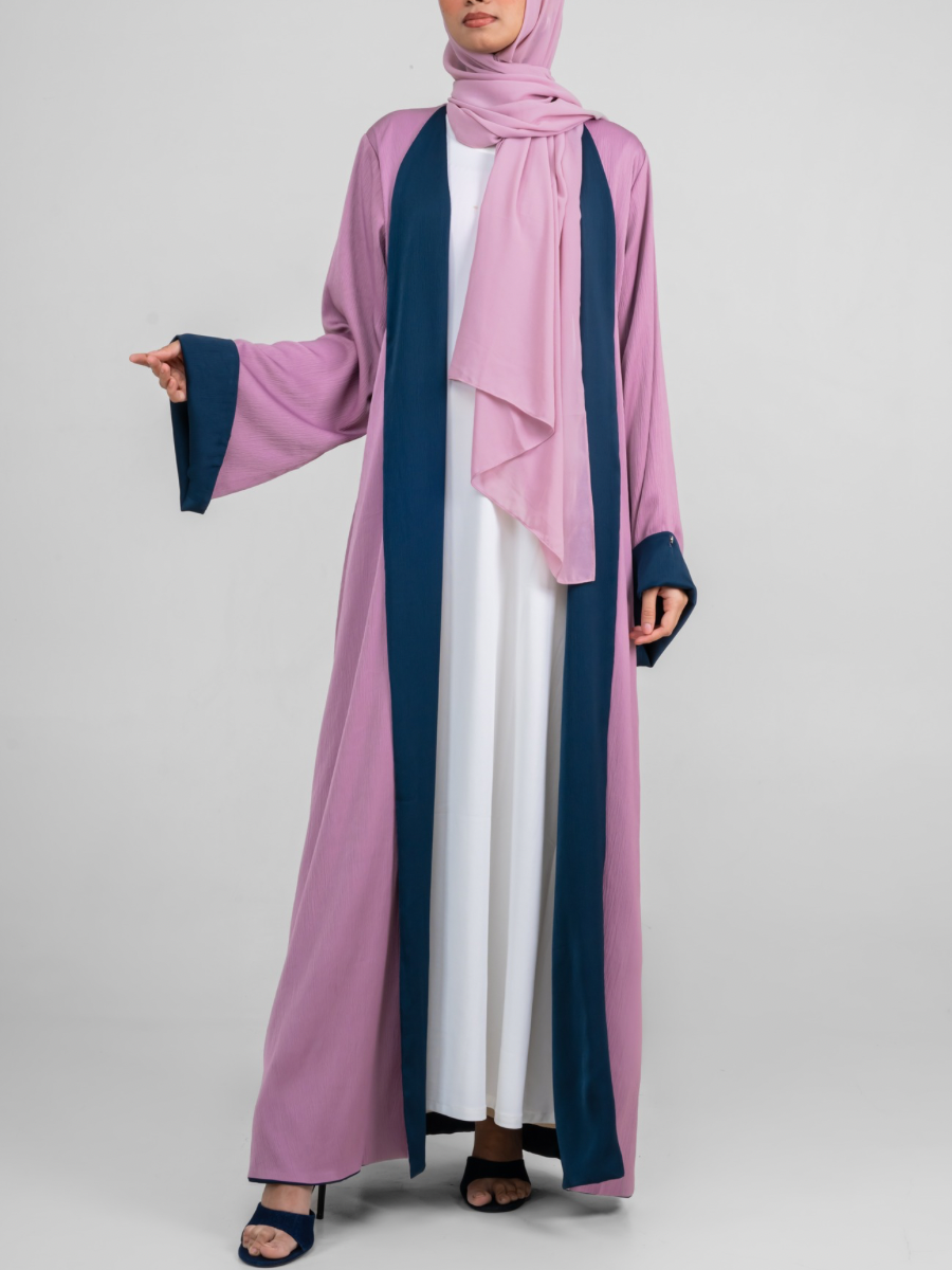 Reversible Abaya - Blue & Pink