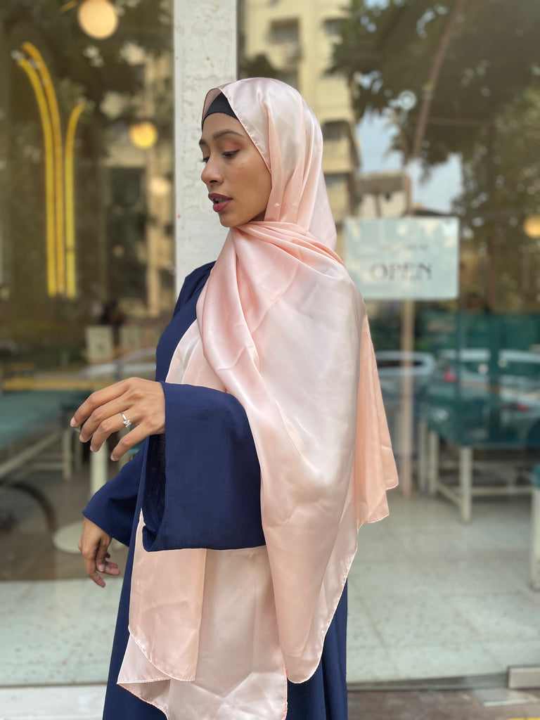 BUY Rose Gold Satin Silk Hijab - Modest Essentials