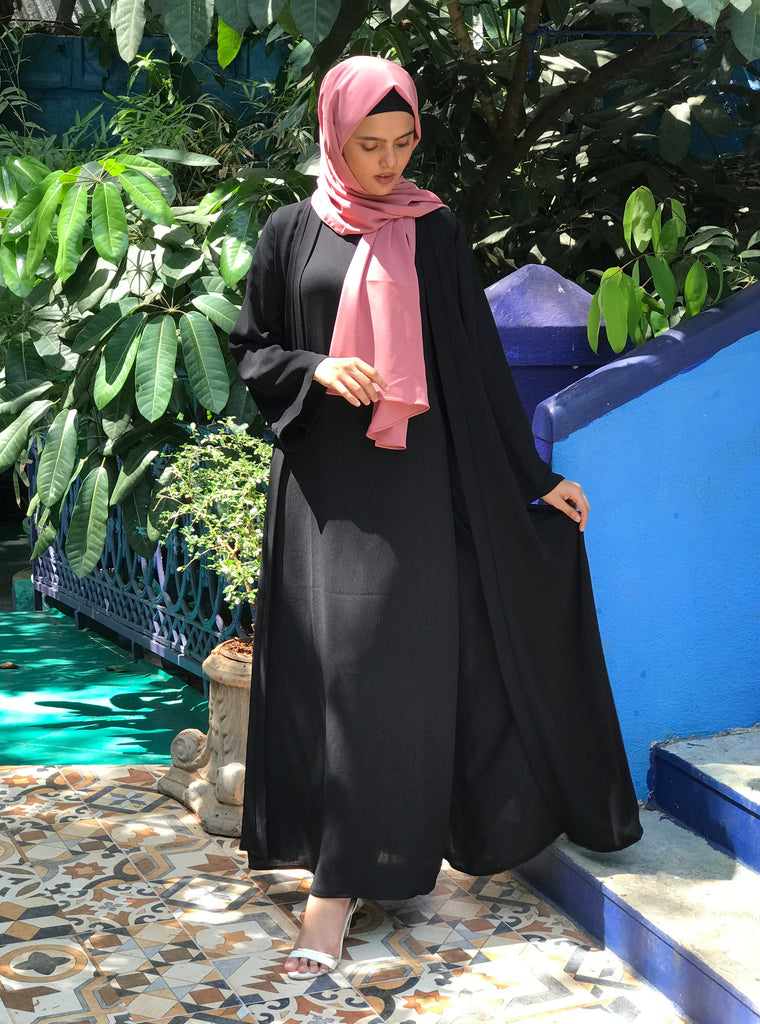 CHARCOAL TWO PIECE ABAYA - Modest Essentials