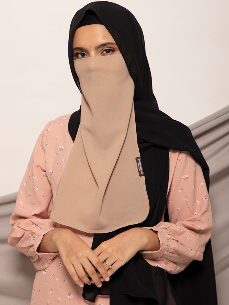 Beige Half Niqab - Modest Essentials
