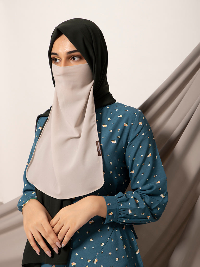 BUY Grey Half Niqab - Modest Essentials